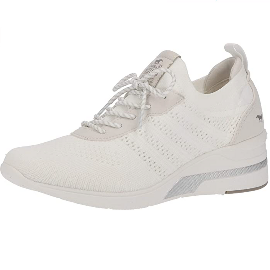 Mustang - Women's Fashion Trainers - White - The Foot Factory