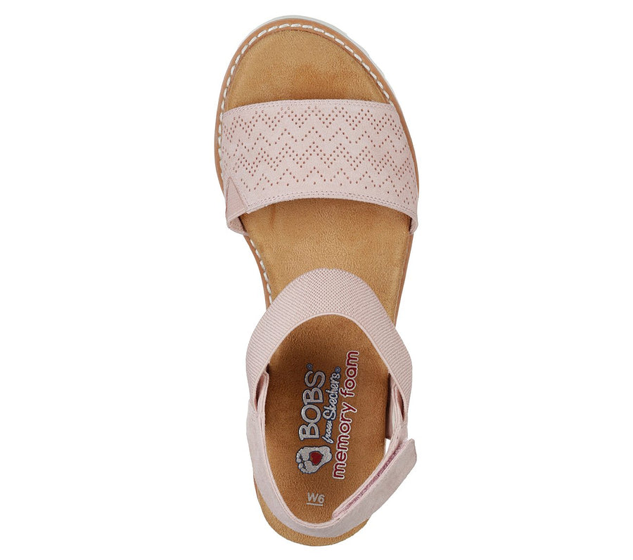 Skechers Womens Bobs Desert Kiss Sandal - Blush