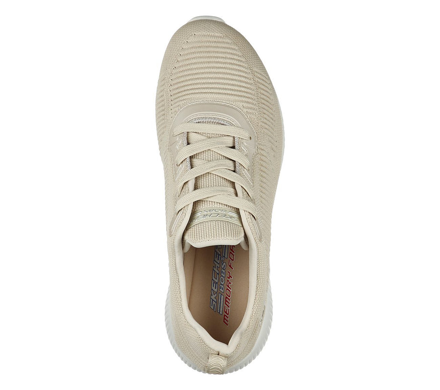 Skechers Womens Bobs Sport Squad Tough Talk Trainers - Natural