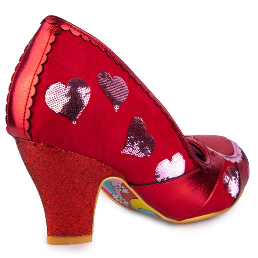 Irregular Choice Womens Heart On Your Sleeve - Red