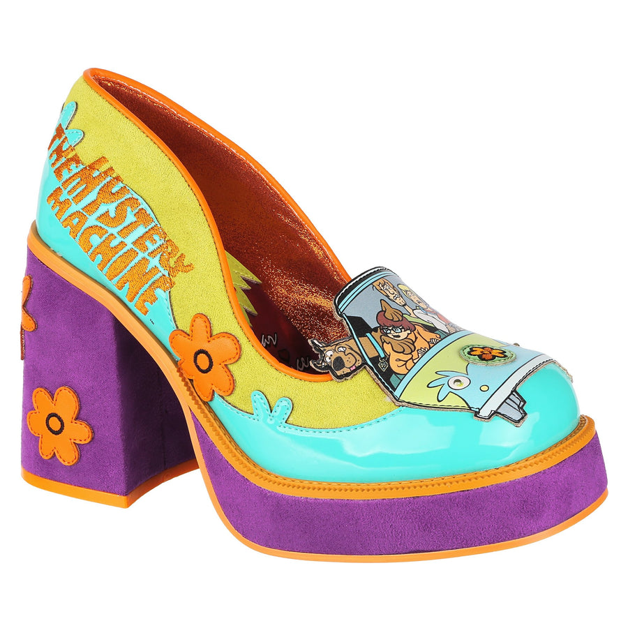 Irregular Choice Womens Scooby Doo Mystery Inc Heeled Shoe - Lime / Aqua