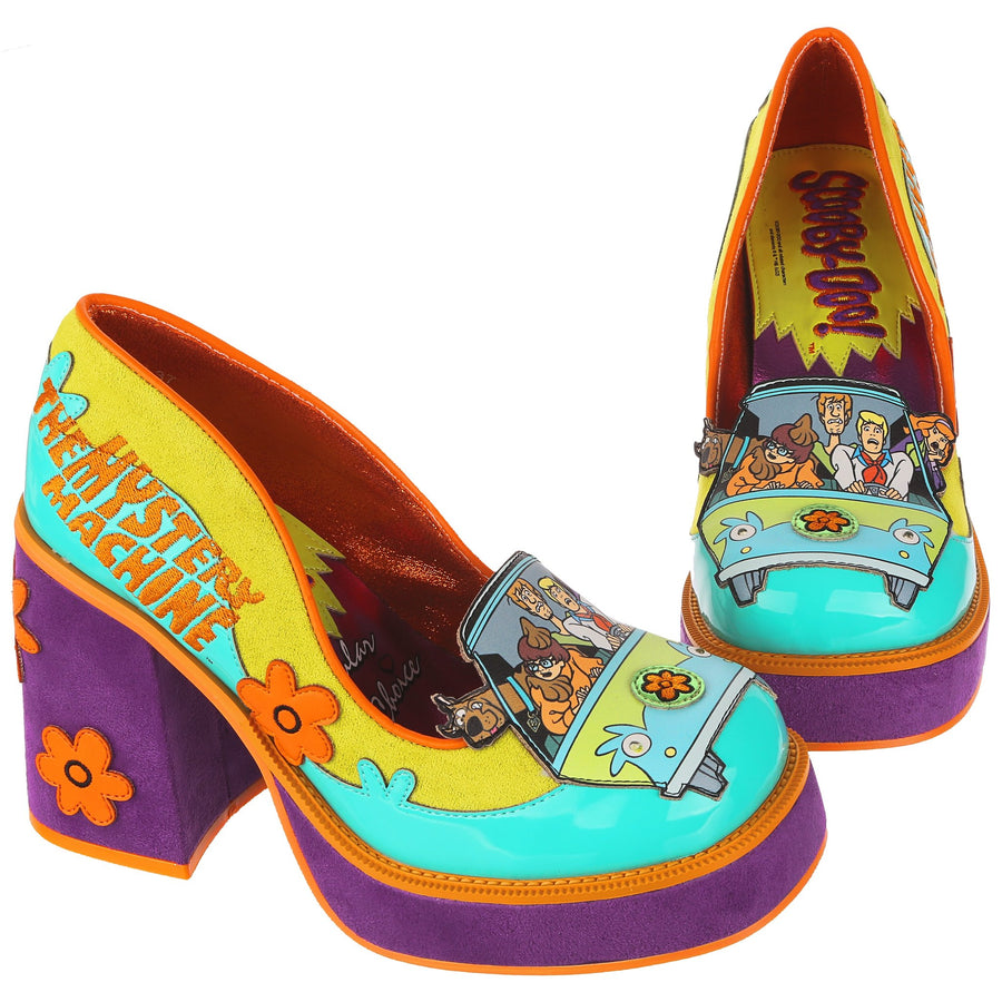 Irregular Choice Womens Scooby Doo Mystery Inc Heeled Shoe - Lime / Aqua