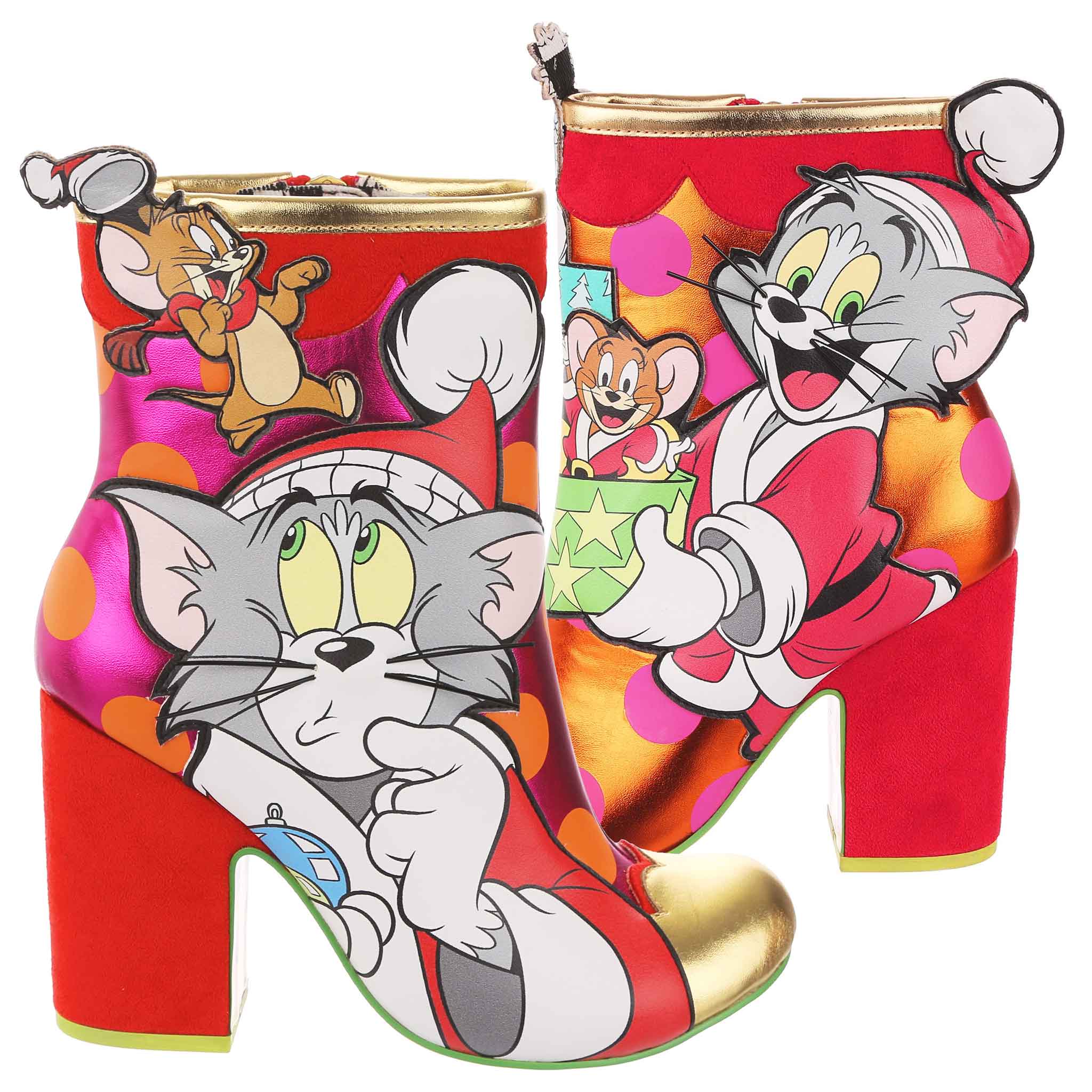 Irregular Choice Womens Tom & Jerry Stack of Presents High Heel