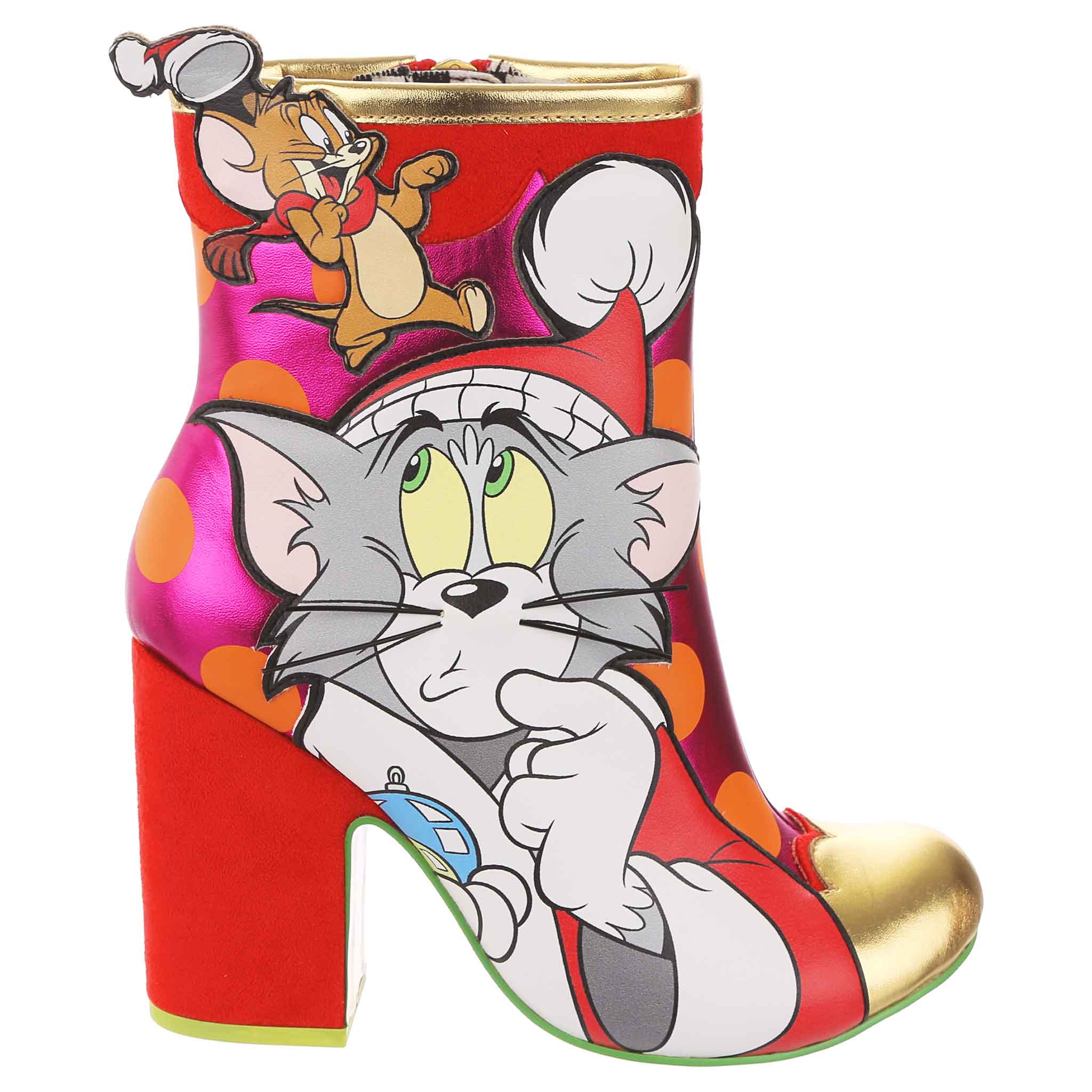 Irregular Choice Womens Tom & Jerry Stack of Presents High Heel