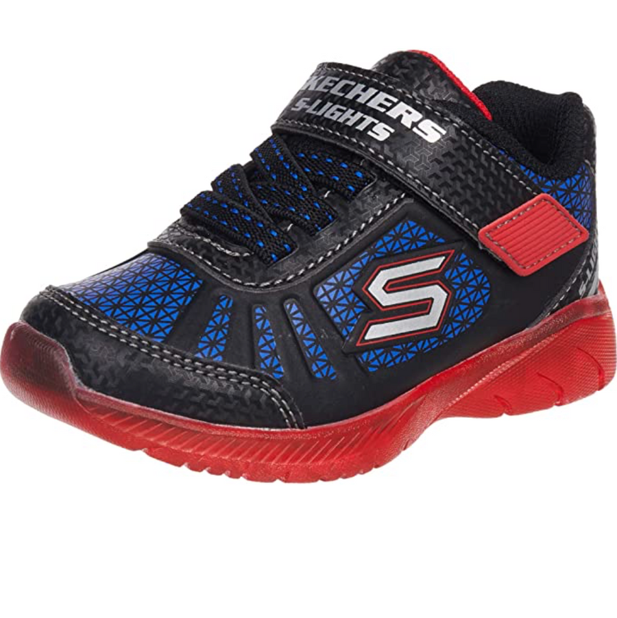Skechers Kids Brights Tuff Track Trainers - Blue / Red