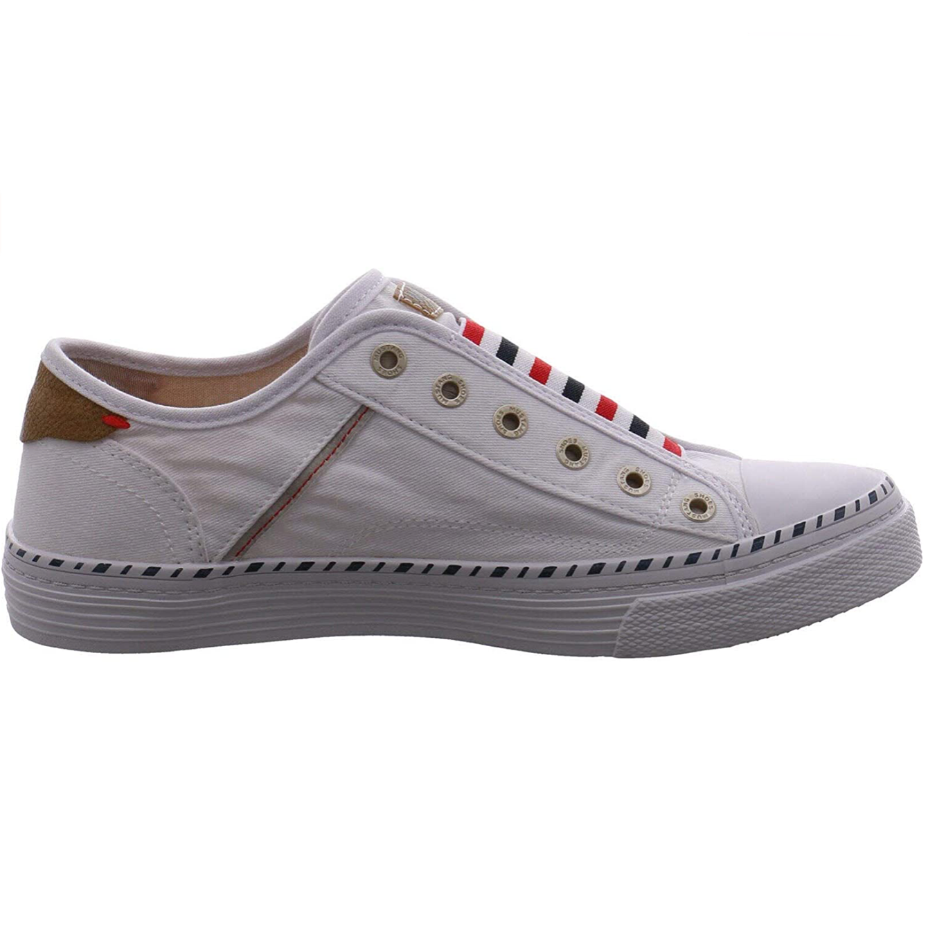 Mustang - Women's Laceless Trainer - White / Red / Blue