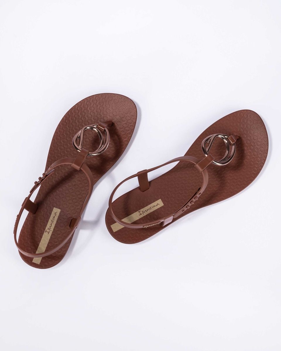 Ipanema Womens Charm Loop Sandals - Bronze