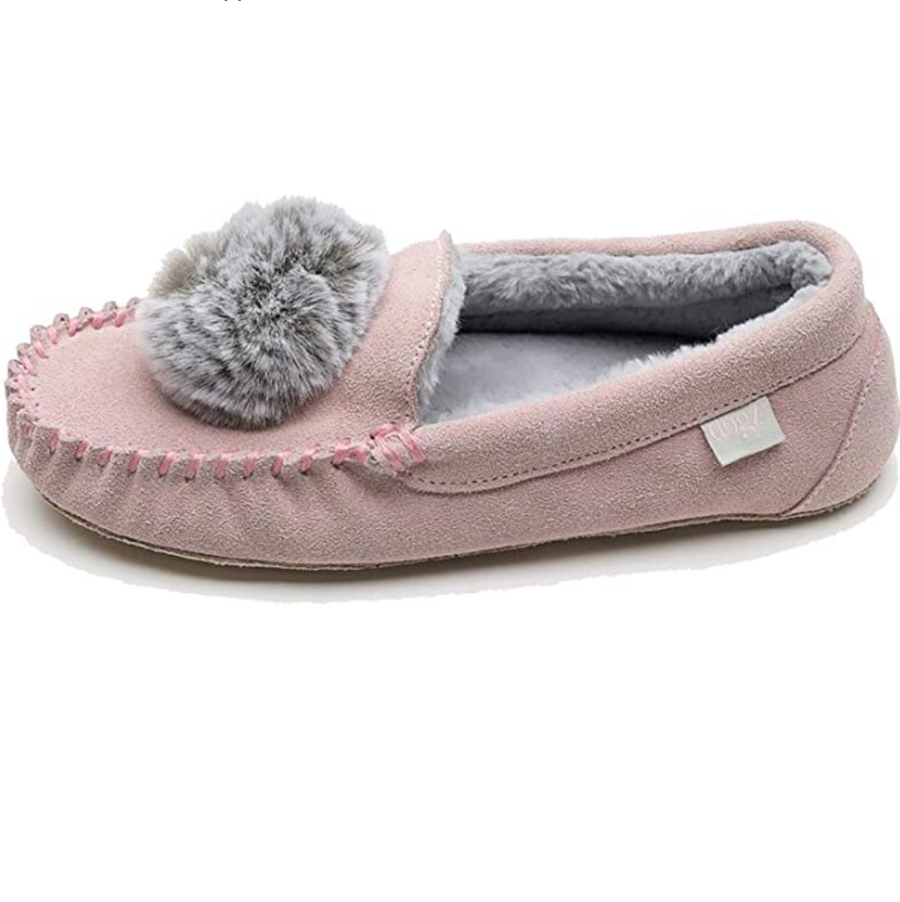 Lazy Dogz - Bessie - Moccasin Slippers - Pink