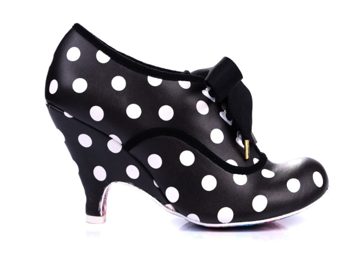Irregular Choice Womens Bright Eyes High Heels - Black Polka Dot