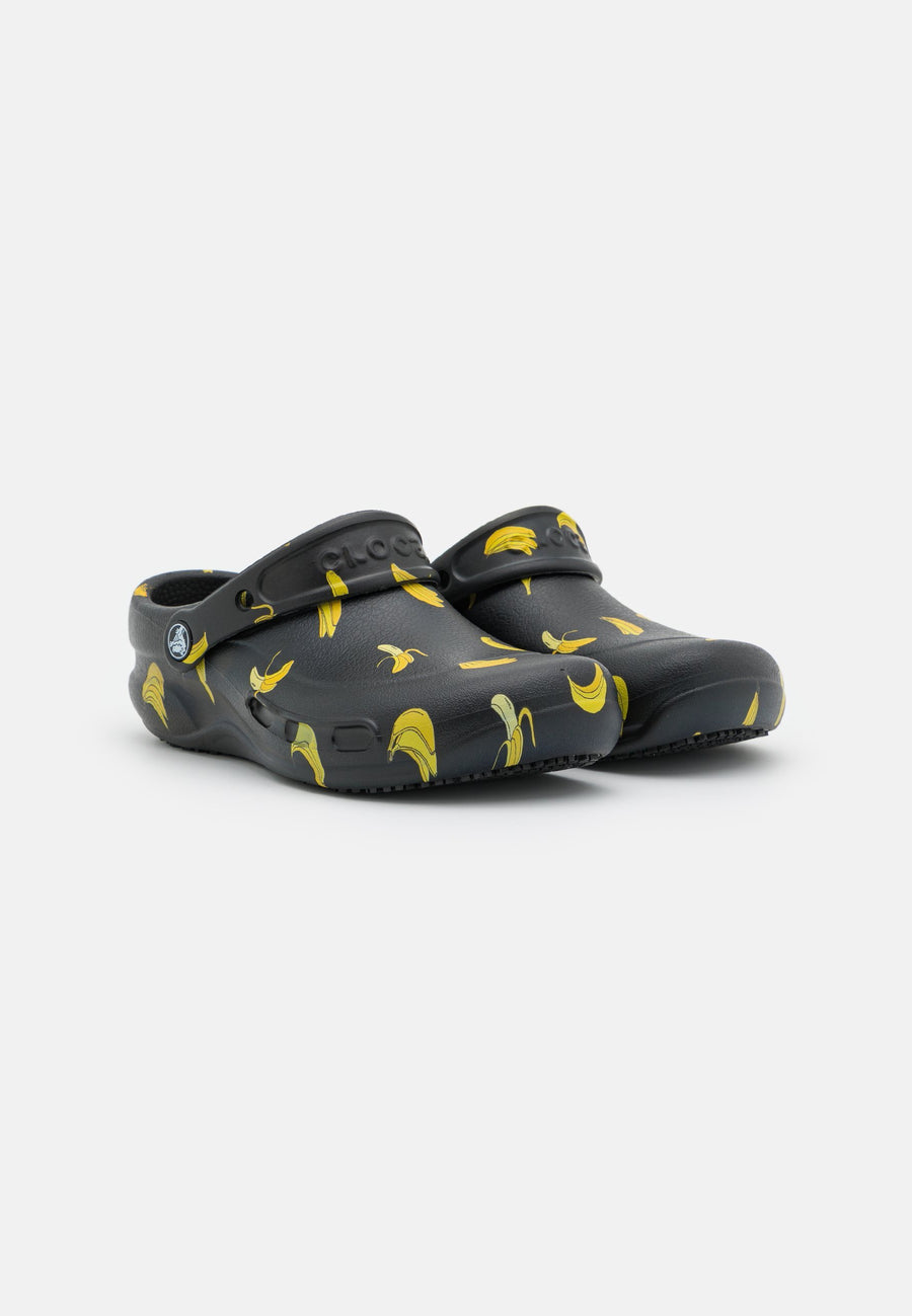 Crocs Unisex Classic Graphic Bistro Clog - Black / Banana