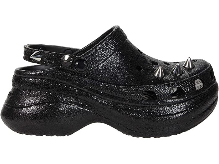 Crocs Unisex Classic Bae Studded Glitter Clog - Black