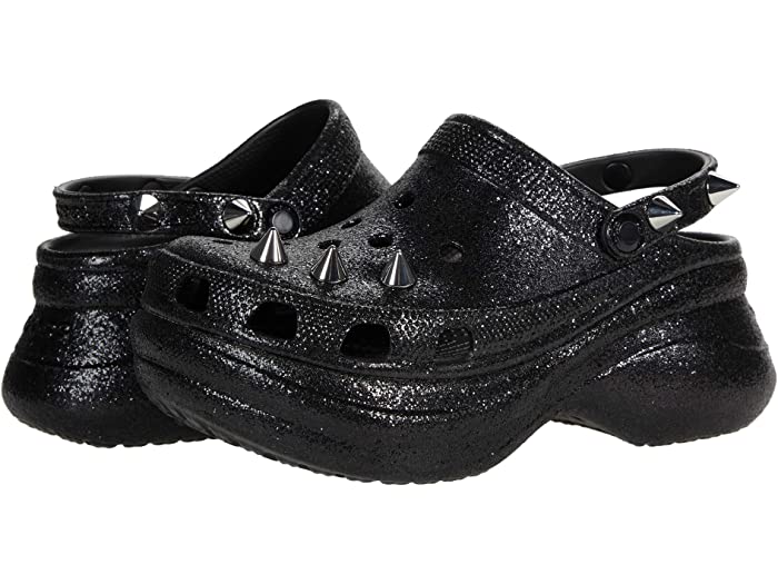 Crocs Unisex Classic Bae Studded Glitter Clog - Black