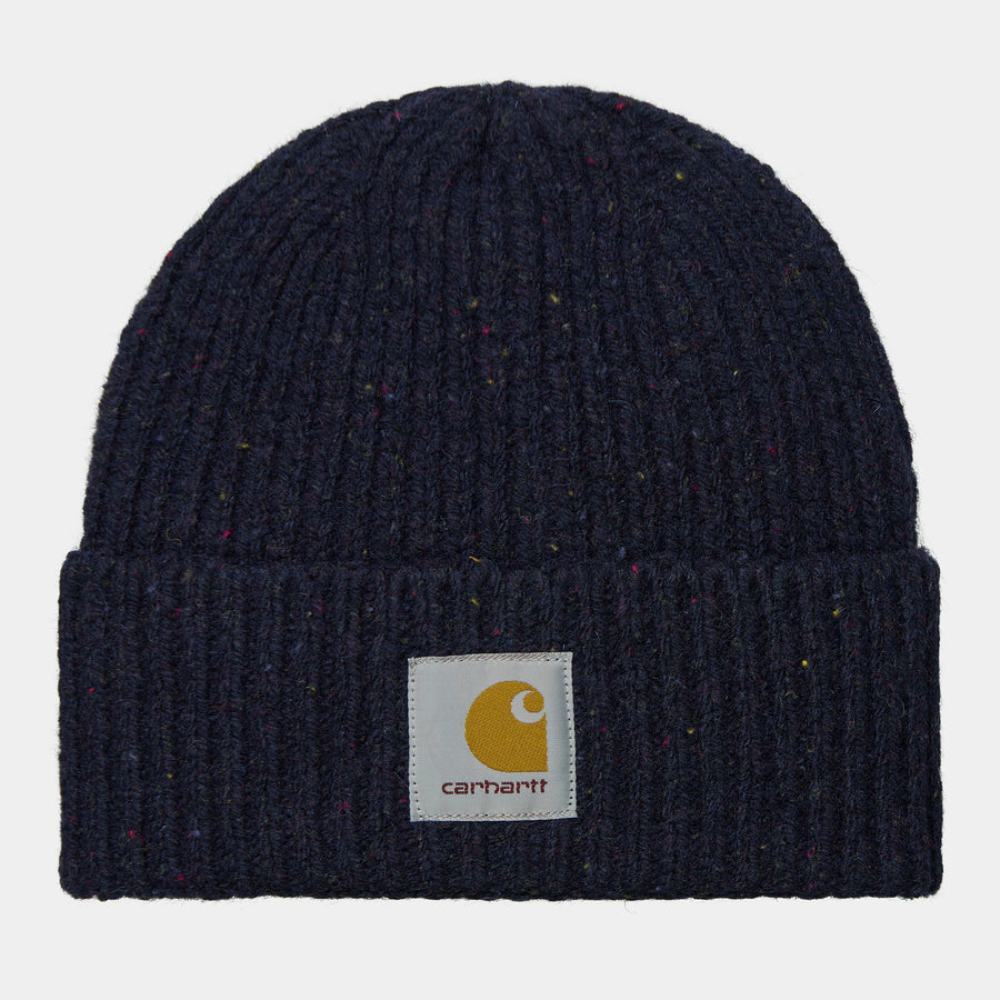 Carhartt Mens Anglistic Beanie - Speckled Dark Navy