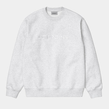 Carhartt Mens Carhartt Sweat Top - Ash Heather / White
