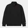 Carhartt Mens Chase Half Zip Sweatshirt - Black / Gold