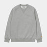 Carhartt Mens Chase Sweat Top - Grey Heather / Gold
