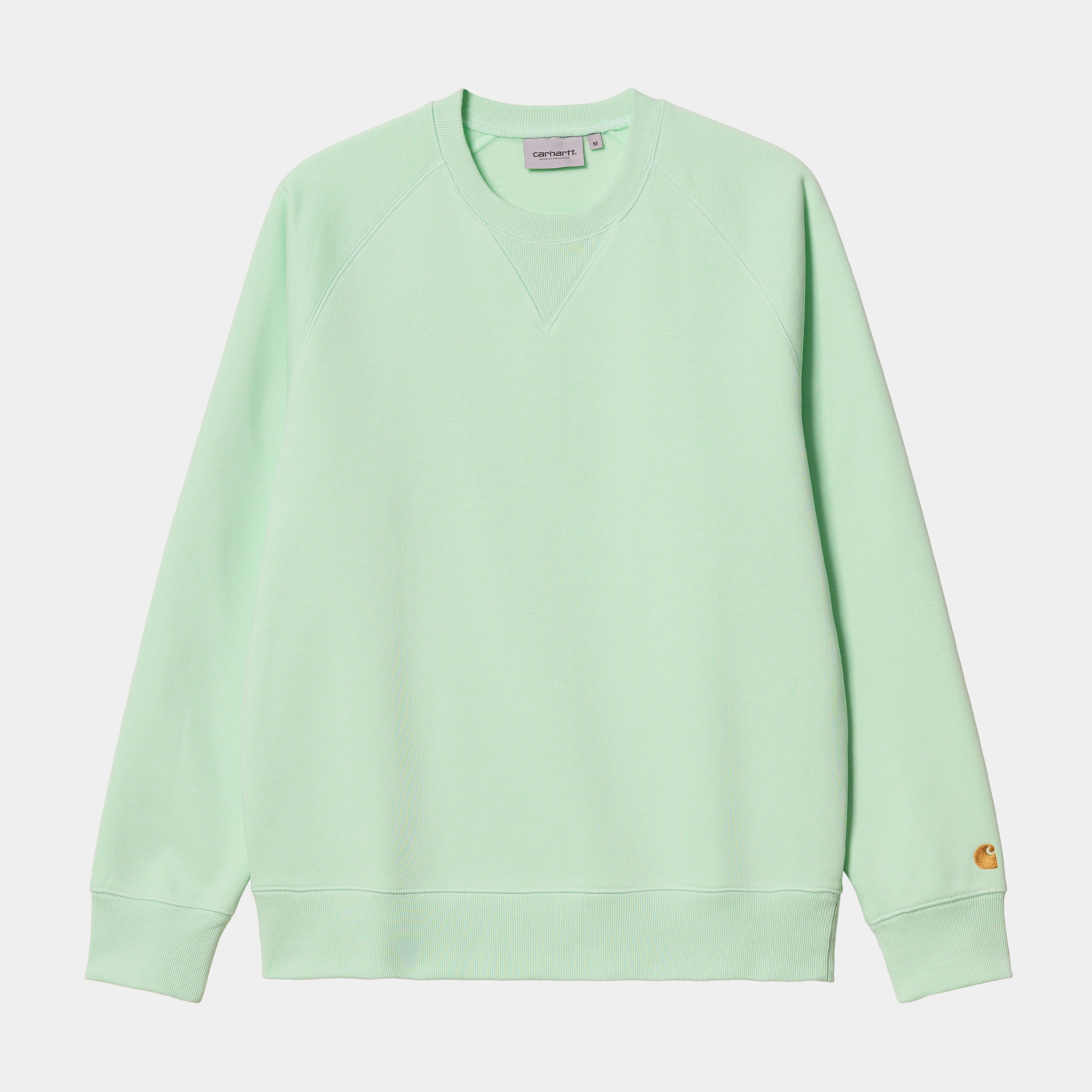 Carhartt Mens Chase Sweat Top - Pale Spearmint / Gold