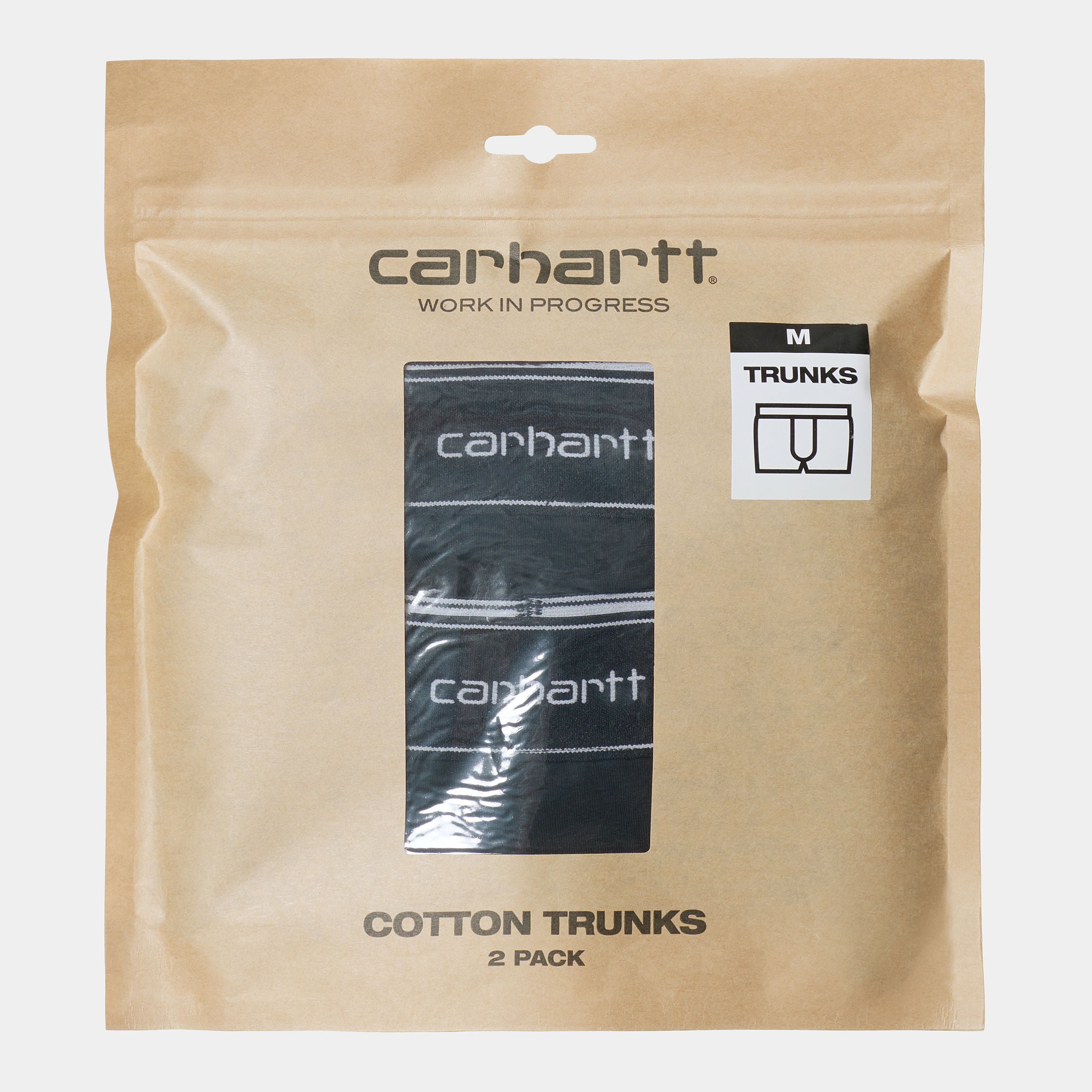 Carhartt Mens Cotton Trunks (2 Pack) - Black