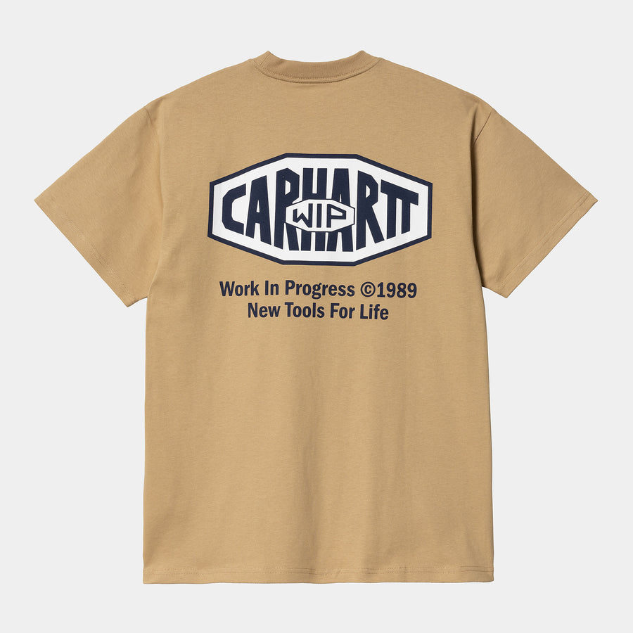Carhartt Mens Short Sleeve New Tools Organic Cotton T-Shirt - Dusty Hamilton Brown