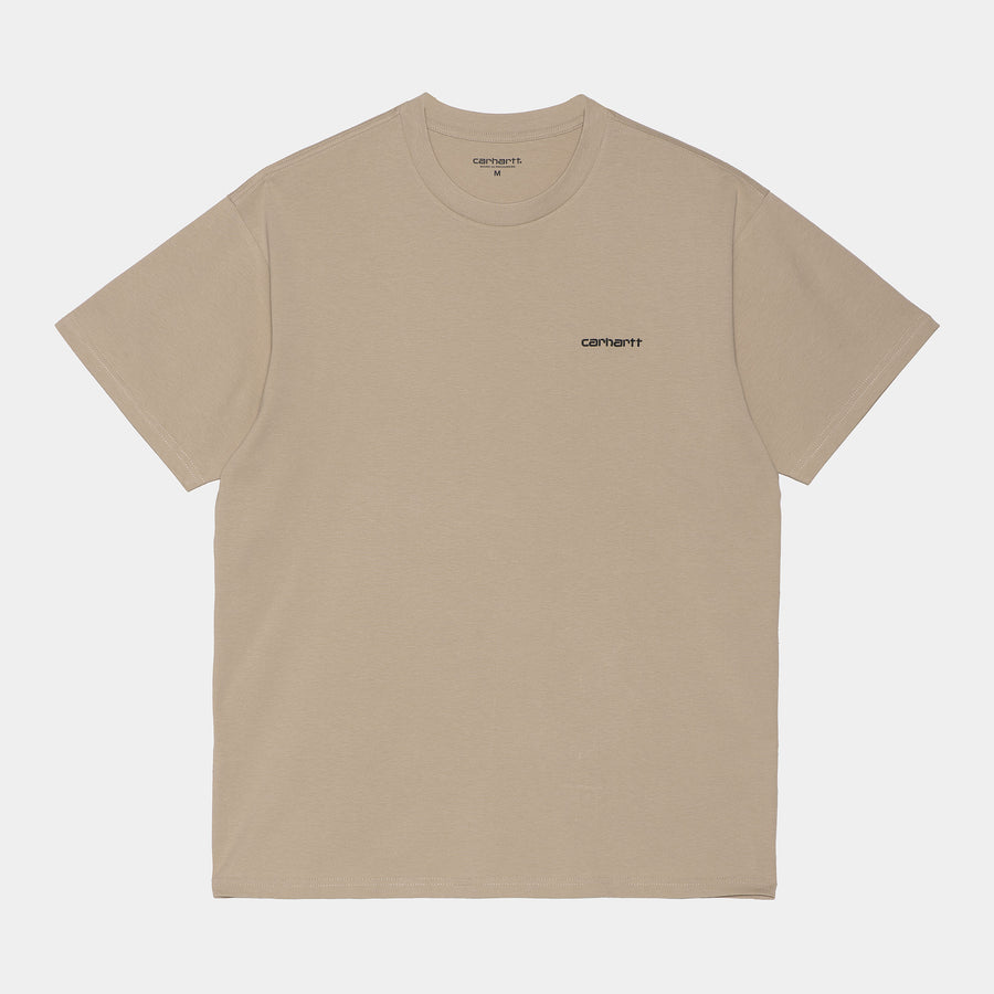 Carhartt Mens Short Sleeve Script Embroidery T-Shirt - Wall / Black