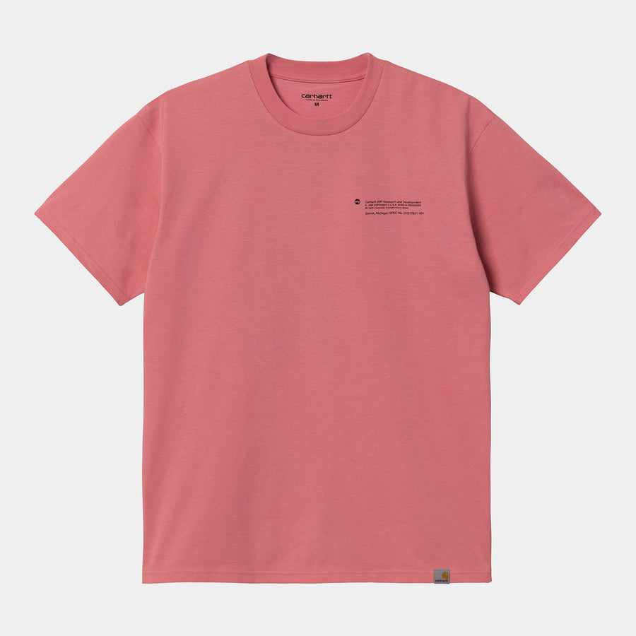 Carhartt Mens Short Sleeve Structures T-Shirt - Pink / Black