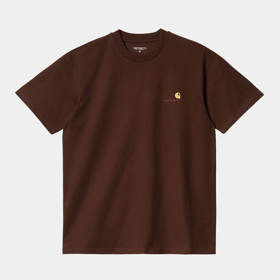 Carhartt Mens Short Sleeved American Script T-Shirt - Off Road - The Foot Factory