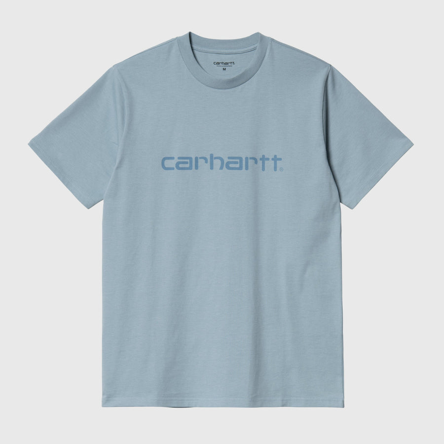 Carhartt Mens Script Short Sleeve T-Shirt - Frosted Blue