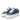 Carmela Womens Leather Platform Trainers - Navy