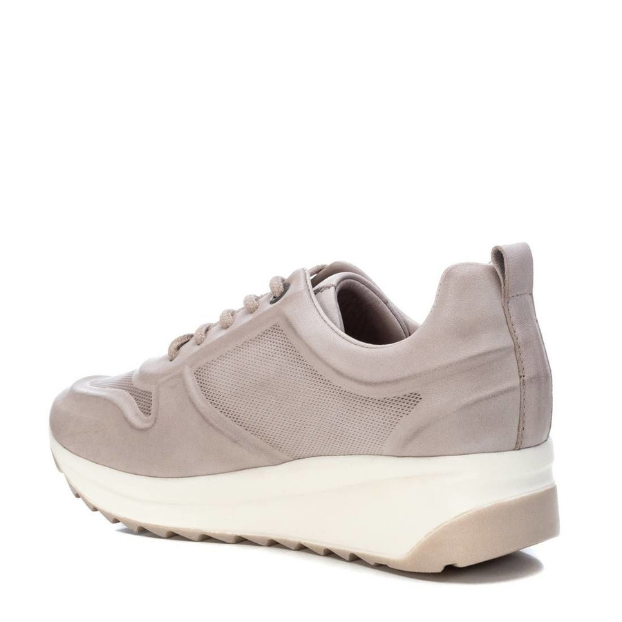 Carmela Womens Leather Fashion Trainers - Ice - The Foot Factory