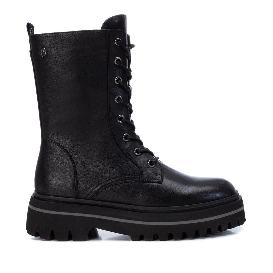 Carmela Womens Leather Fashion Boot - Black