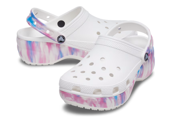 Crocs Unisex Classic Platform Dream Clog - White / Multi