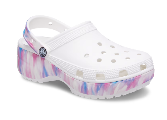 Crocs Unisex Classic Platform Dream Clog - White / Multi
