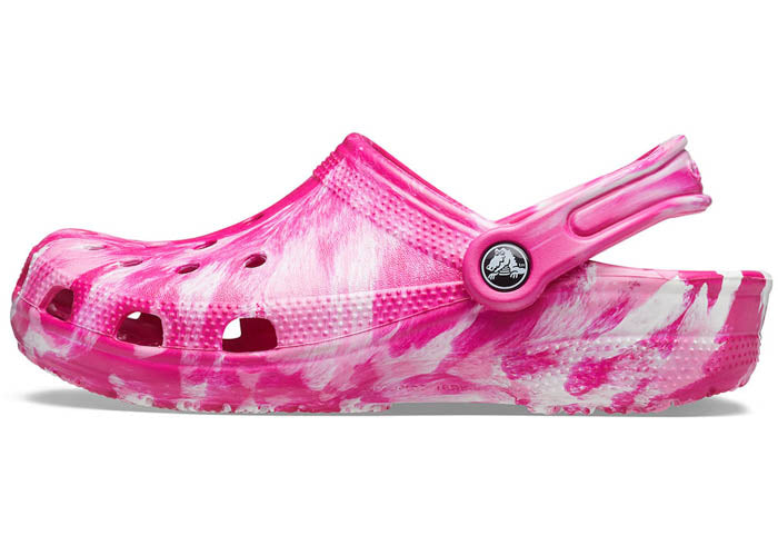 Crocs Unisex Classic Marbled Clogs - Candy Pink