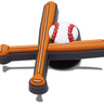 Crocs Jibbitz Baseball Bats & Ball Charm