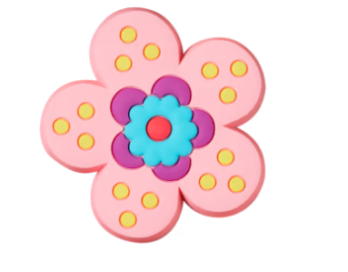 Crocs Jibbitz Pink Flower Charm