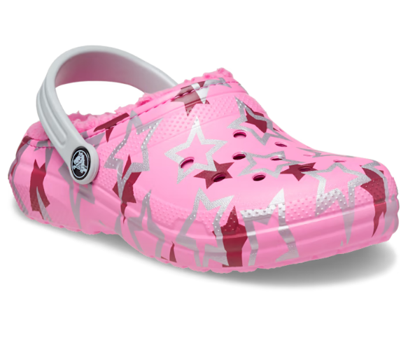 Crocs Kids Classic Lined Disco Dance Party Clog - Taffy Pink - The Foot Factory