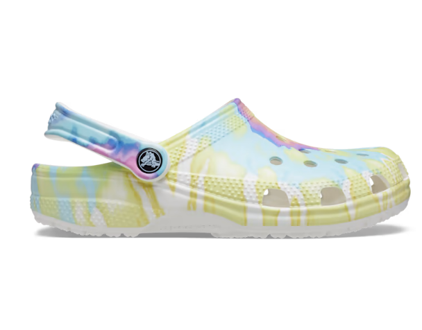 Crocs Kids Classic Tie Dye Graphic Clog - White / Multi