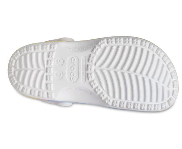 Crocs Kids Classic Tie Dye Graphic Clog - White / Multi