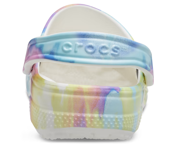 Crocs Kids Classic Tie Dye Graphic Clog - White / Multi