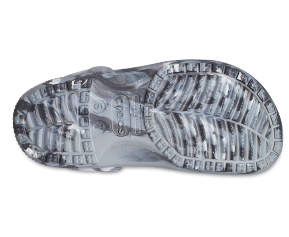 Crocs Unisex Classic Marbled Clog - Light Grey / Multi - The Foot Factory