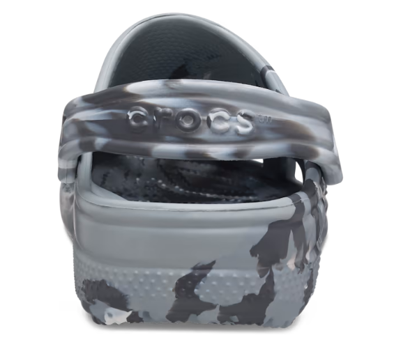 Crocs Unisex Classic Marbled Clog - Light Grey / Multi - The Foot Factory