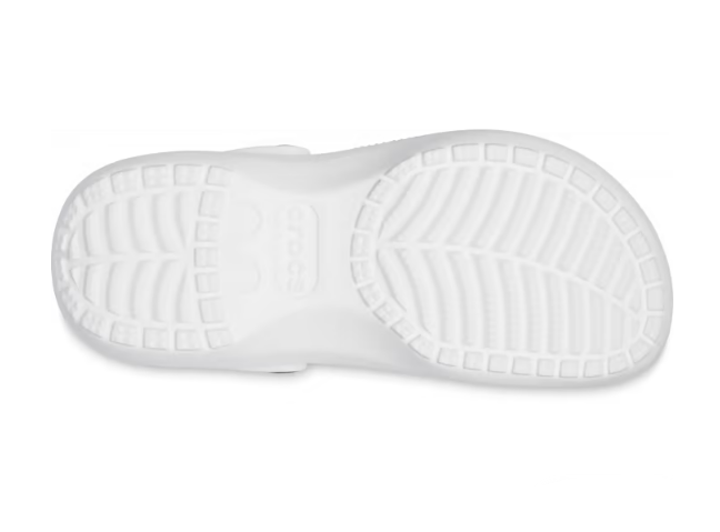 Crocs Unisex Classic Platform Clog - White - The Foot Factory