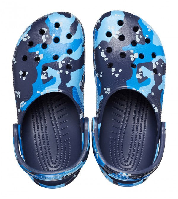 Crocs Unisex Classic Printed Camo Clog Navy Multi