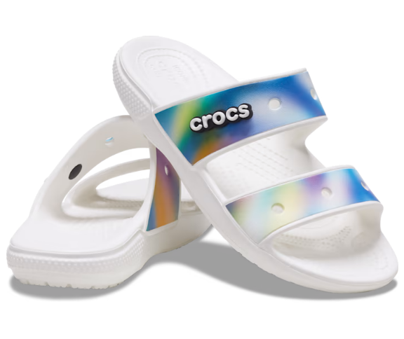 Crocs Unisex Classic Solarized Sandal - White / Multi