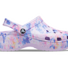 Crocs Unisex Classic Platform Tie Dye Graphic Clog - Lavender / Multi - The Foot Factory