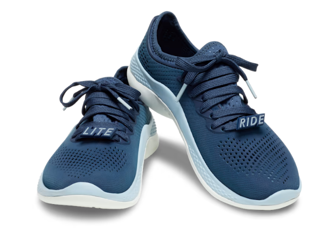 Crocs Unisex Classic LiteRide 360 Marbled Pacer Trainer - Navy / Blue Grey - The Foot Factory