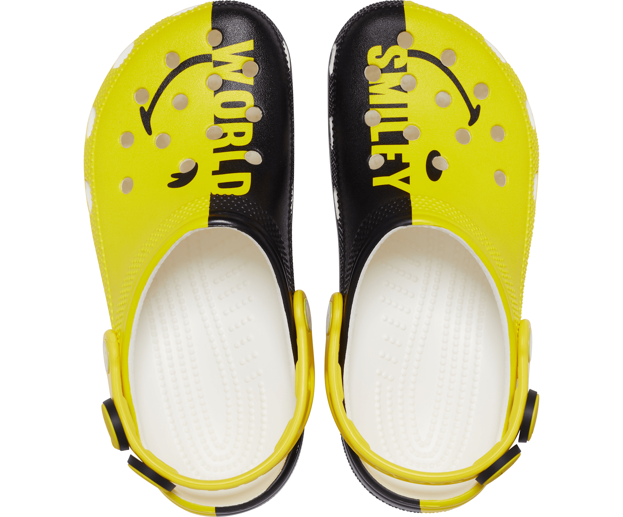 Crocs Unisex Smiley World Classic Smiley Clog - Yellow