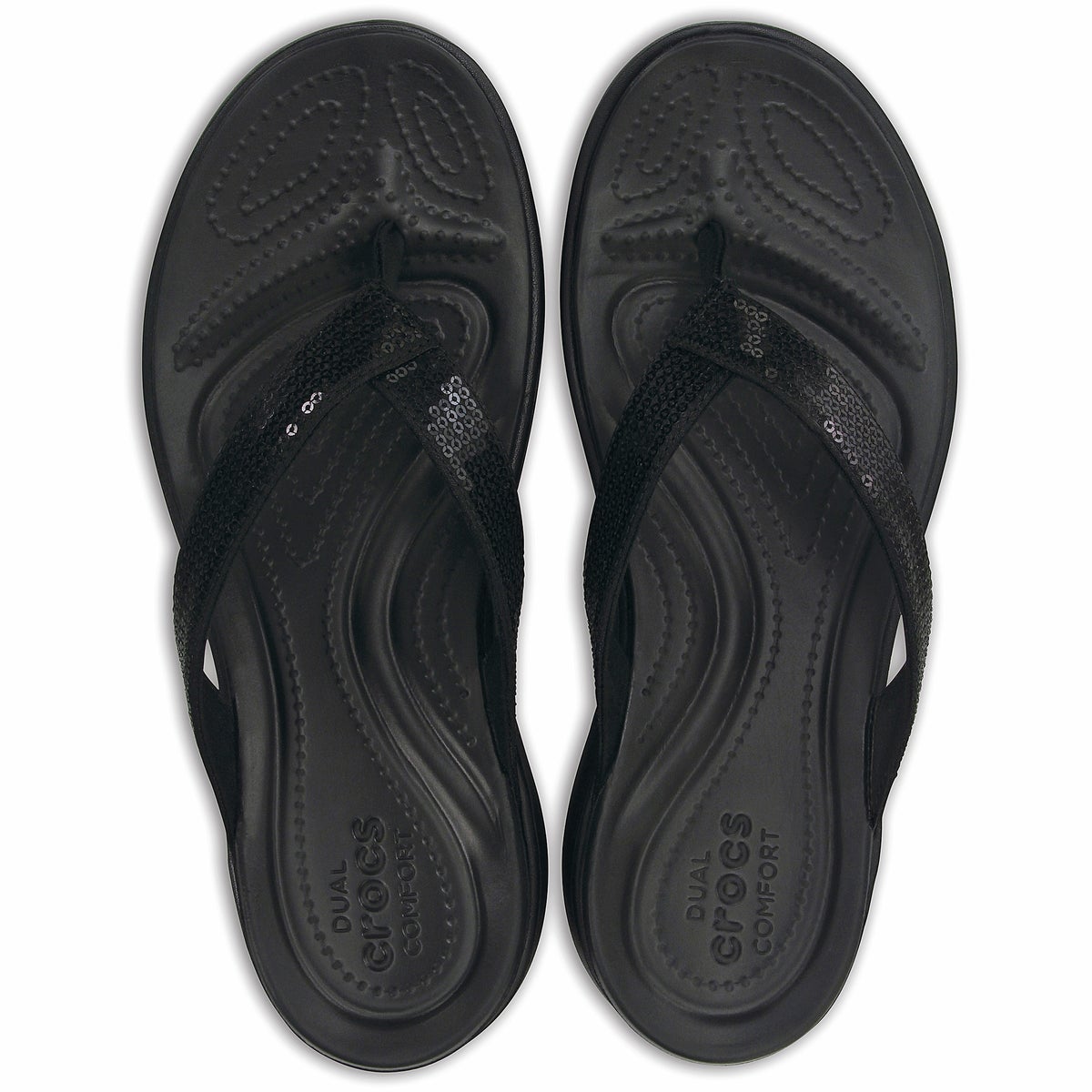 Crocs Womens Capri V Flip Flops - Black
