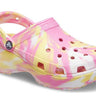 Crocs Womens Classic Platform Marbled Clog - Pink Lemonade
