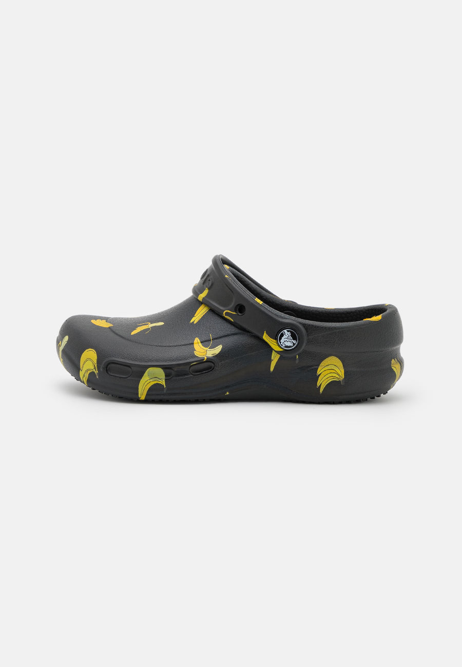 Crocs Unisex Classic Graphic Bistro Clog - Black / Banana